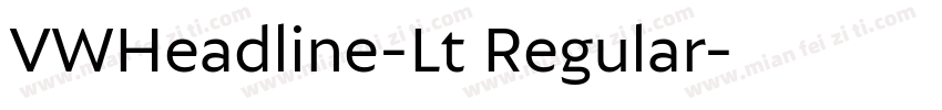 VWHeadline-Lt Regular字体转换